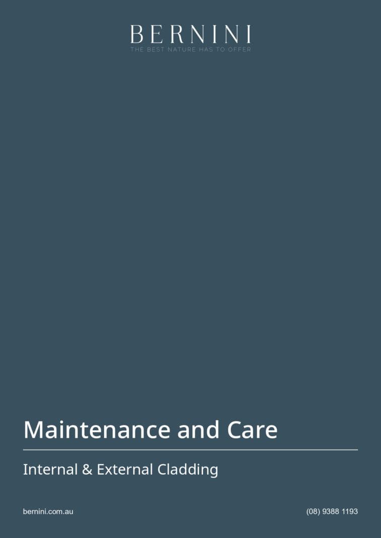 Maintenance and Care of Internal & External Cladding; Honed & Textured