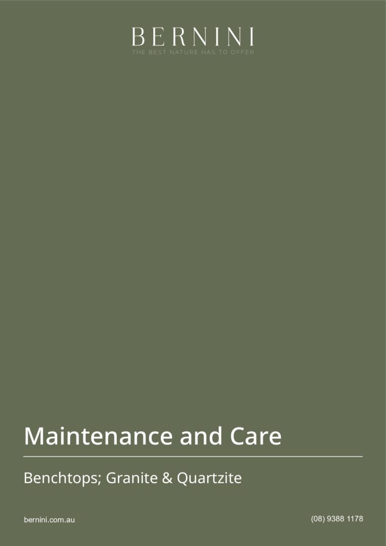 Maintenance and Care_Benchtops_Granite & Quartzite