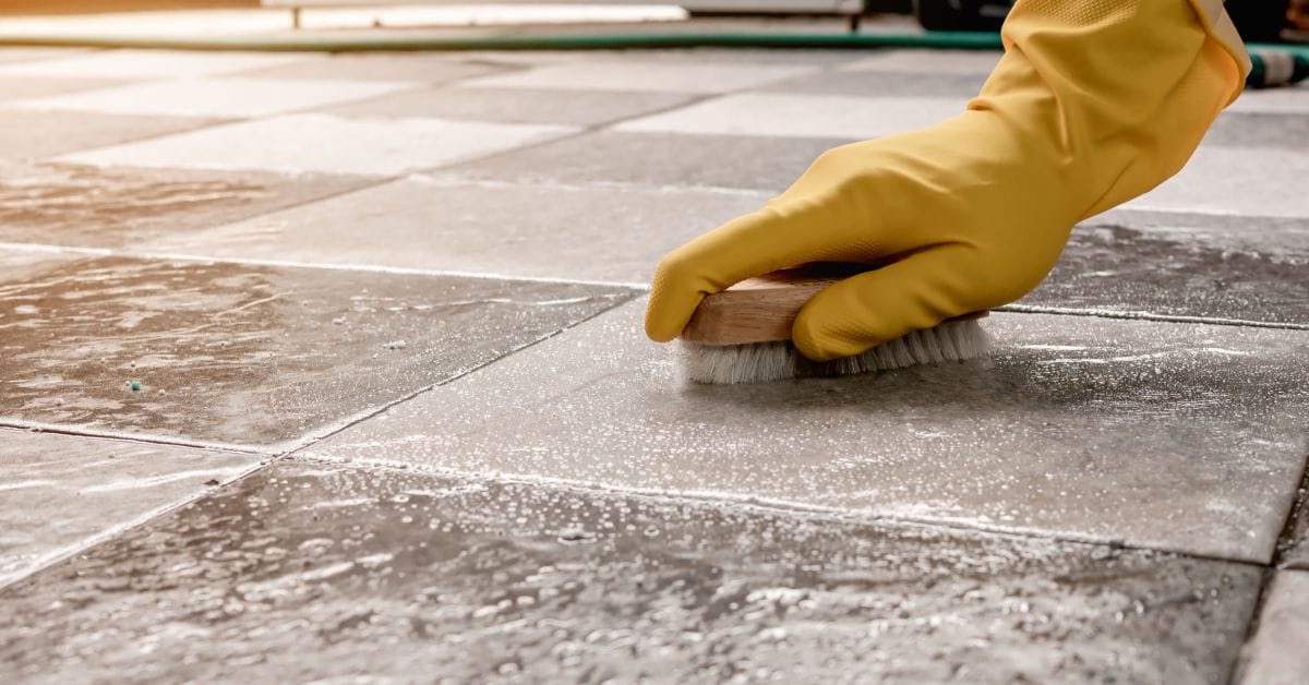 Hand Scrubbing the Floor